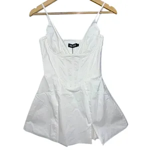 NWT Babyboo Sela Ivory Lace Up Corset Fit & Flare Mini Dress Womens Size S Small thumbnail 8
