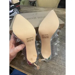Steve Madden Unmal heeled sandals Clear Size 7.5 Spike Stud thumbnail 7