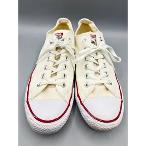 Converse Sz 10 Womens Sneakers Chuck Taylor All Star Low Top Canvas Cream White thumbnail 2