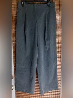 Musinsa Standard Woman Charcoal Wool Wide Leg Pants Size 28 US 6 thumbnail 2
