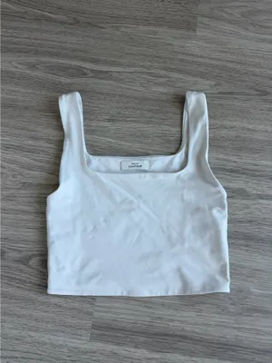 Aritzia Babaton White Tank Crop thumbnail 2