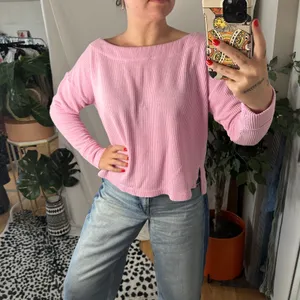 Daily Practice by Anthropologie Big Sky Boatneck Pullover Pink Size Small thumbnail 2
