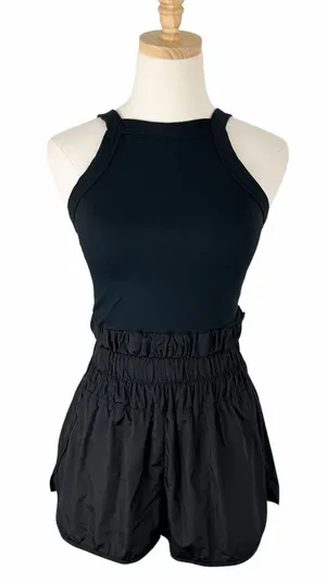 Free People Movement Halter Neck Romper Black Size Small thumbnail 1