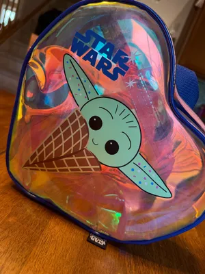 The Disney Star Wars Grogu Iridescent Heart Backpack thumbnail 1