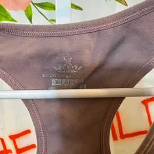 X213. Shapellx pink nude sports bra with built in bra and removable pads thumbnail 2