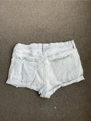 GAP Light Blue Distressed Denim Cutoff Shorts - Women's thumbnail 2