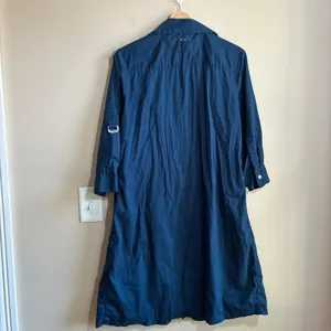 Converse One Star Shirt Dress L Teal Blue Womens Utility Snap Front Cotton thumbnail 7