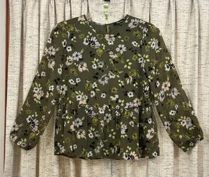 Madewell Georgette Peplum Blouse  thumbnail 1