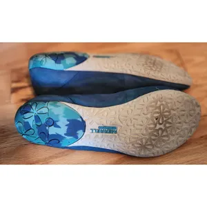 Merrell Tahoe Ballet Flats Leather Comfort‎ Shoes Blue Laser Cutout 9.5 thumbnail 4