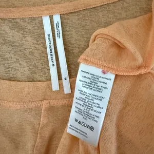 Anthropologie Orange Flowy Ruffle Tee  thumbnail 5