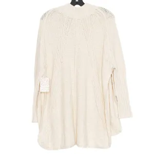 NWT Free People Sweater Spin Around Poncho Boho Oversized Chunky Cottage XS/S thumbnail 2