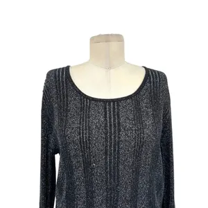 Harley Davidson Metallic Silver Black Ribbed‎ Knit Pullover Sweater Size XL thumbnail 2