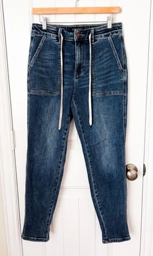 Judy Blue Women’s High Waist Elastic Drawstring Jogger Jeans Size 5/27 thumbnail 1