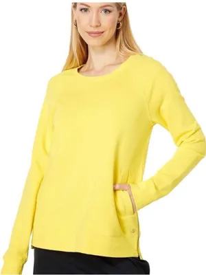 Lilly Pulitzer Beach Comber Pullover in Calla Yellow size xl thumbnail 1