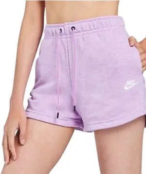 Nike Sportswear Essential French Terry Cloth Purple Shorts thumbnail 1