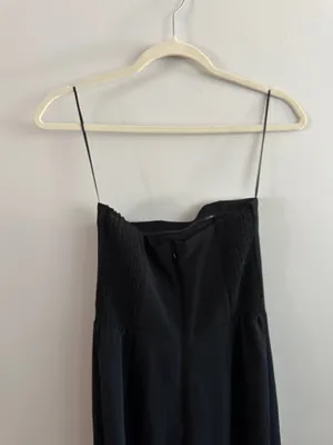 Abercrombie & Fitch Premium Crepe Jumpsuit Black thumbnail 7