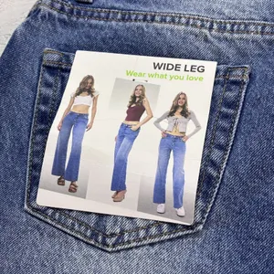 Witty Fox Jeans Women 5/27 Blue Cotton Denim Wide-Leg Travel Faded Stretch thumbnail 9