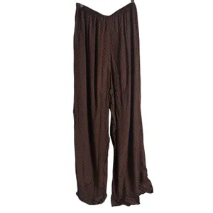 Splendid Lumi Maroon Wide Leg Geometric Print Satin Pants Size XL thumbnail 10