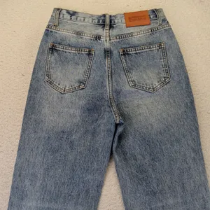 Princess Polly Crossover‎ Waist Straight Leg Jeans Light Wash Blue Womens Size 2 thumbnail 5