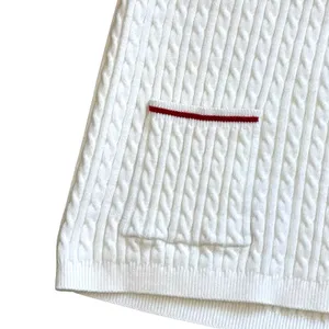 Lauren‎ Ralph Lauren White Cable Knit Cotton Sweater Tank Top Plus Size 1X VTG thumbnail 2