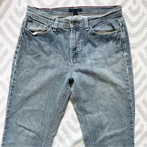 TOMMY HILFIGER Women’s High Rise Bootcut Blue Denim Jeans 8 Long thumbnail 3