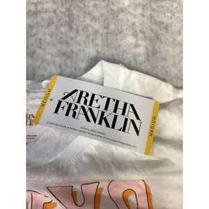 Aretha Franklin Queen of‎ Soul White Graphic T-Shirt Cotton Medium New 15806.. thumbnail 3