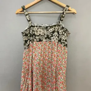 Natural Life Dress Patti Side Slit Floral Empire Waist Medium Maxi Women Boho thumbnail 7
