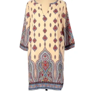 Gibson Latimer Women's Geometric Tunic Dress Size‎ Large thumbnail 3