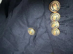 J. Crew Wool Vintage Single Gold Buttons Classic Navy Blazer Preppy minimalist Sz 12 work school thumbnail 4