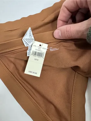 NWT Aerie Side-Slit Swim Bikini Bottoms - Copper Brown - Size Small thumbnail 3