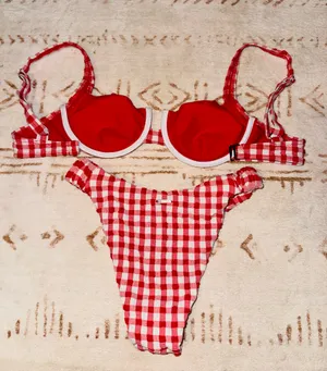 Berlook checkered bikini Red thumbnail 2