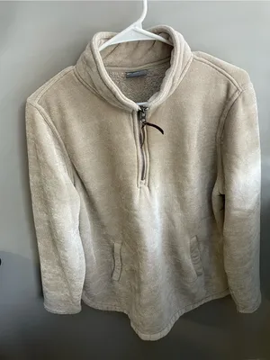 32 Degrees Cream Quarter‑Zip Fleece Pullover thumbnail 1