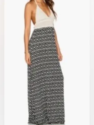 Surf Gypsy Crochet Bodice Halter Maxi Dress Sz M thumbnail 8