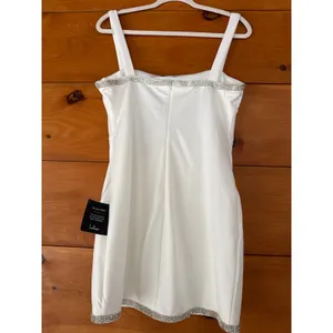 Lulus Glowing Allure White Rhinestone Sleeveless Bodycon Mini Dress Size Large thumbnail 5