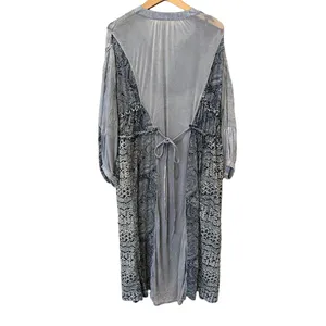 Free People Oh My Mix Print Long Sleeve Dress Duster Size Small thumbnail 6