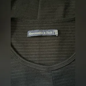 Abercrombie & Fitch Black Short Sleeve Tie-Waist Keyhole Button-Front Dress XXST thumbnail 8