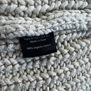 Jenni Kayne Cabin Sweater XS Cream Organic Cotton Fisherman Knit V Neck thumbnail 7