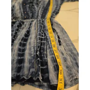 Romeo + Juliet Couture S Tie Dye Crochet Trim Mini Dress Womens Blue Boho V-Neck thumbnail 11