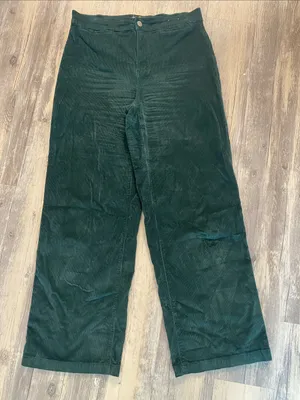 Madewell Emmett Wide Leg Corduroy Pants Welt Pocket Luxury Forest Stretch 29 thumbnail 2