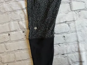Lululemon Rebel Runner Crop Leggings Zip Leg Wide Waist Size 12 Black Running thumbnail 16