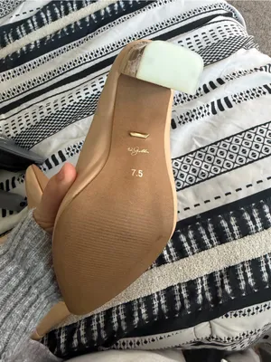 42 Gold Size 7.5M Nude Pointed Toe Clear Block Heel Ankle Booties NWOT thumbnail 11