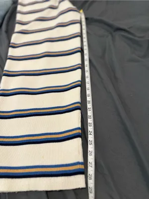 EUC Heavyweight Knit Striped Sweater Pants Sz:XL Pull-On Wide Leg lounge Ribbed thumbnail 4