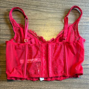 Victoria’s Secret Dream Angels Small Red Bustier Corset Bra thumbnail 2