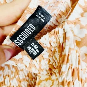 MISSGUIDED Tie‎ Bust Milkmaid Floral Dress Size 8 thumbnail 8
