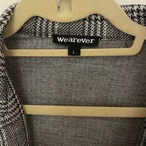Weareever Open Front Light Weight Houndstooth Blazer thumbnail 2