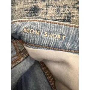 American Eagle Distressed Light Wash Daisy Embroidered Cut Off Mom Shorts Size 0 thumbnail 4