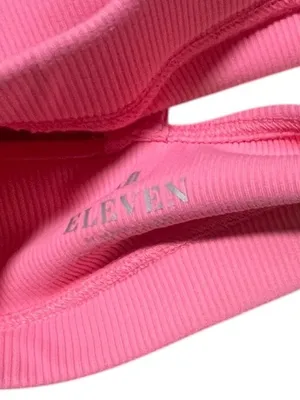 EleVen by Venus‎ Williams Pink Ribbed Double-Strap Sports Bra thumbnail 5