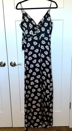 VICI NWOT Too Cute Satin Twist Front Maxi thumbnail 2