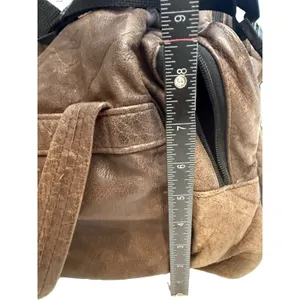 Vintage Eagle Creek Brown Leather Duffle Bag Travel Carry On Weekender 22" thumbnail 7