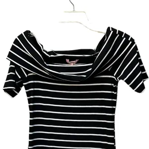 Juicy Couture Black White Ribbed Striped Sheath Dress Y2K‎ Vintage Size Medium thumbnail 2